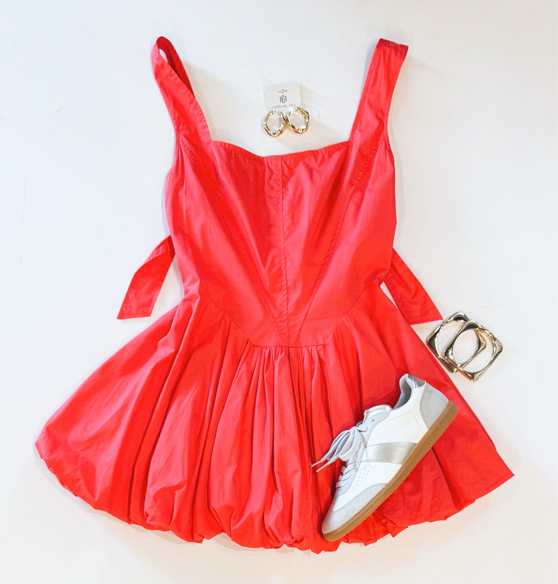 red mini dress gameday Cherry Picked – The Golden Hanger Size:Medium (3 to 7 years) inspired bodice with vertical Homecoming-d1 Naomi Off the Shoulder