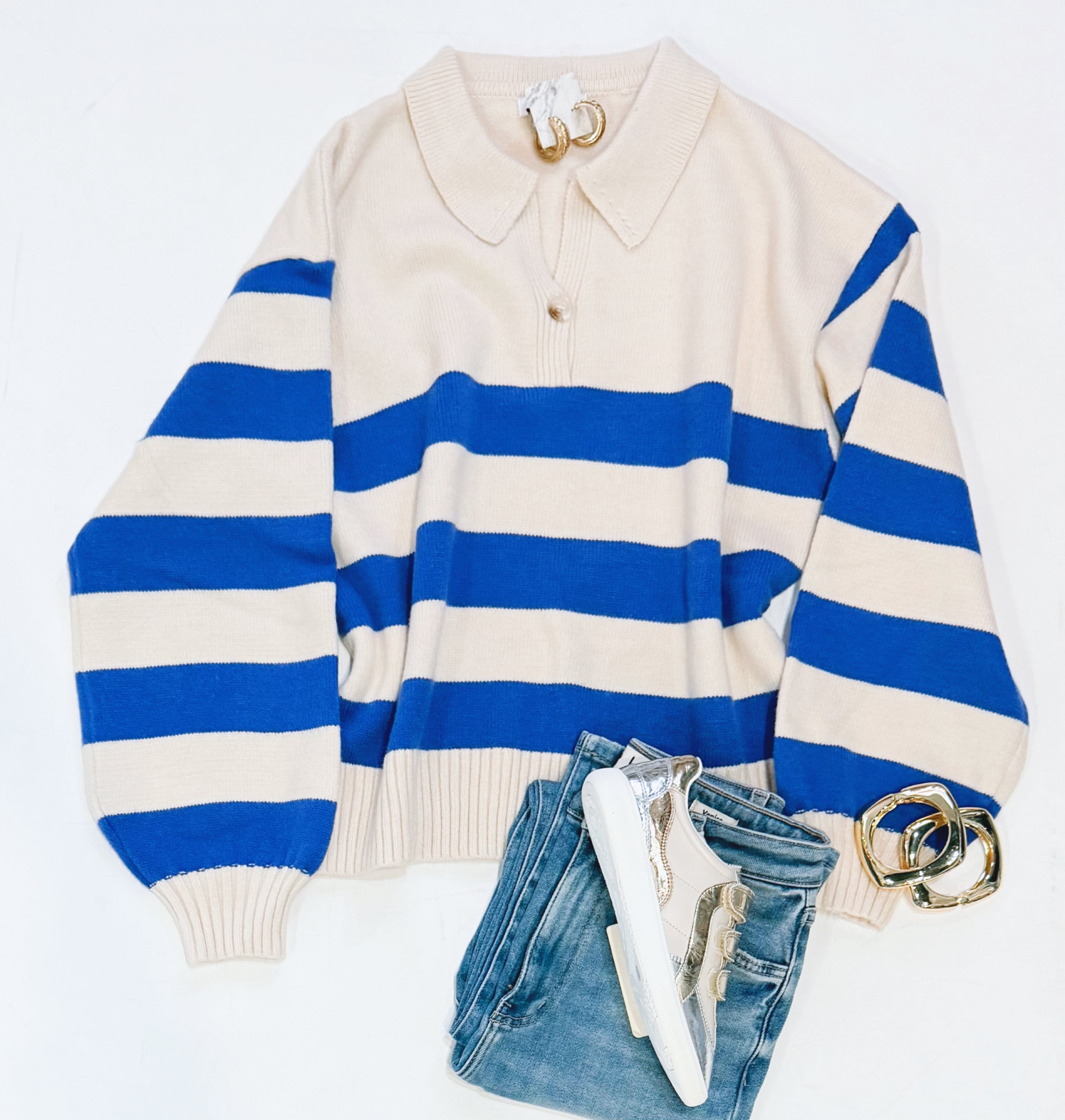 AFTER SCHOOL COBALT SWEATER