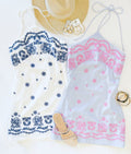 BARCELONA EMBROIDERED HALTER (LIGHT BLUE)
