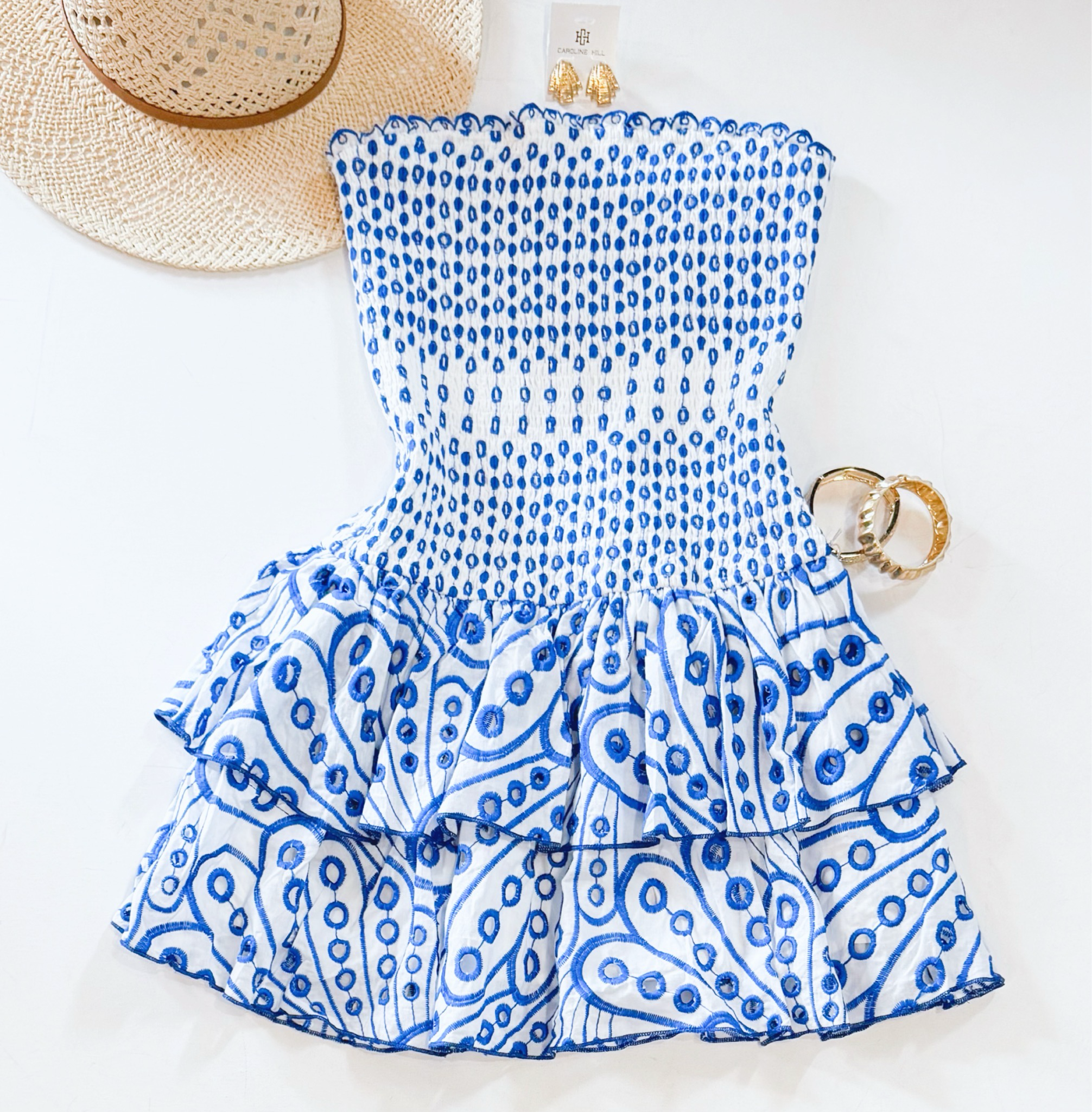 Grecian Eyelet Dress