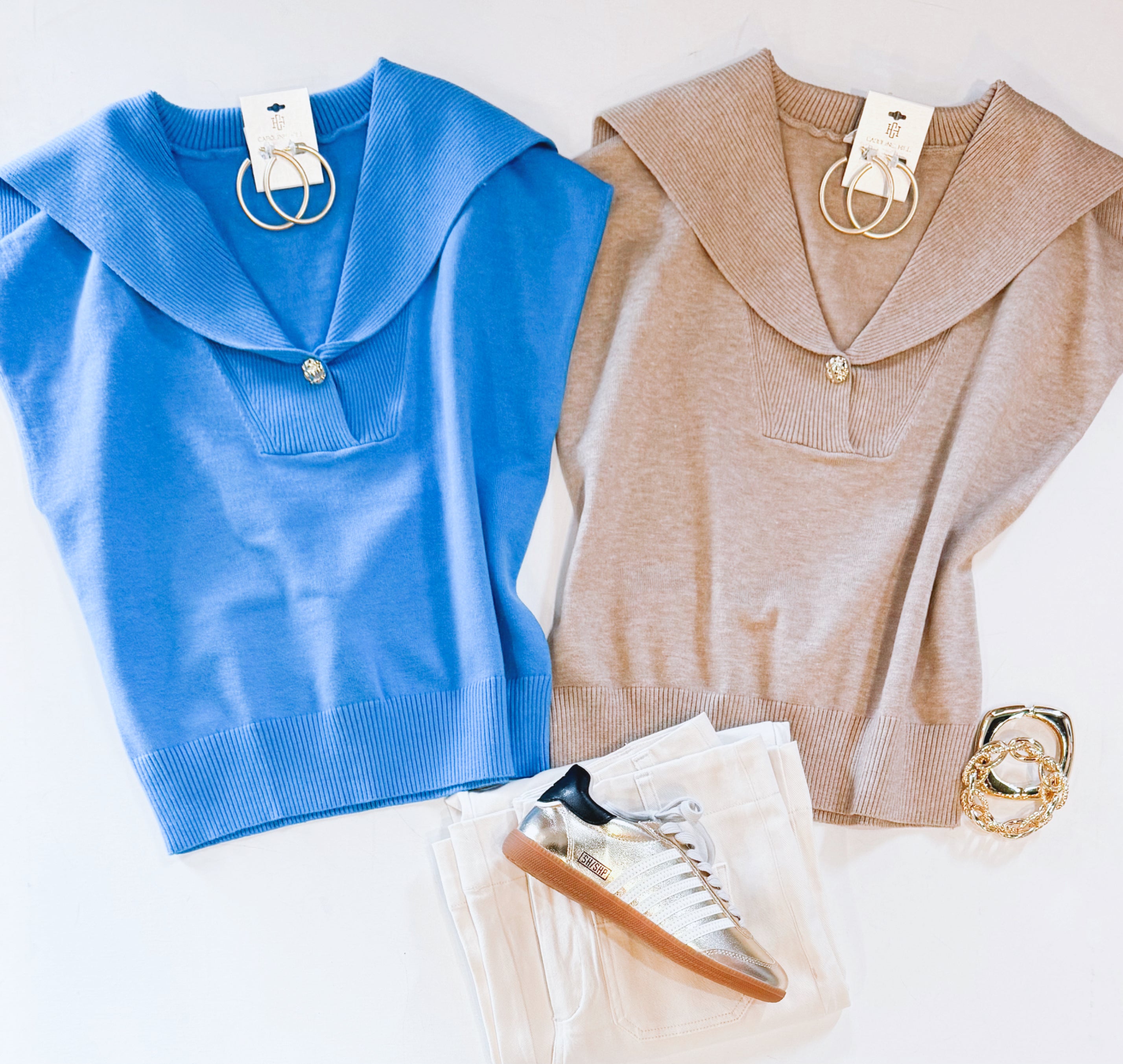 HEY SAILOR COLLAR KNIT (OCEAN)