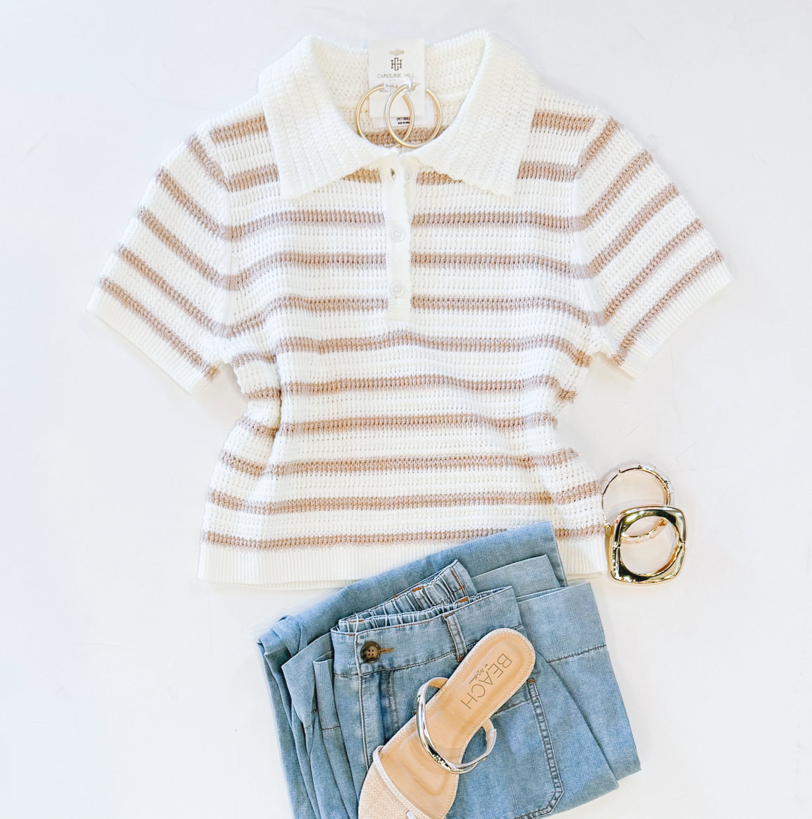 CUTIE CROCHET CARDI (SAND)