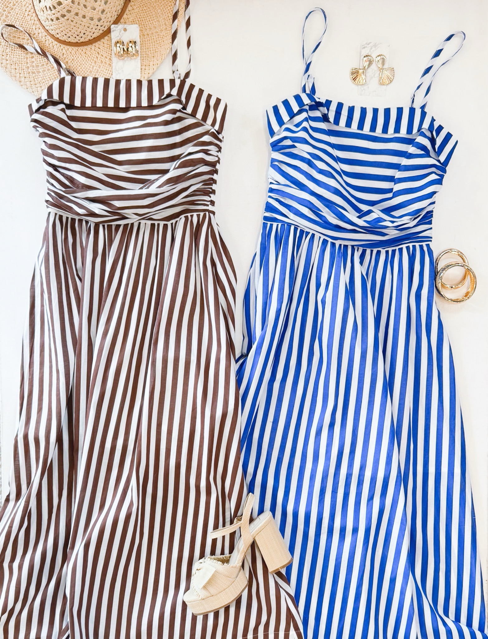 Seaside Stripe Midi (Cobalt)