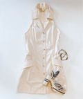 Beige Babe Halter Dress