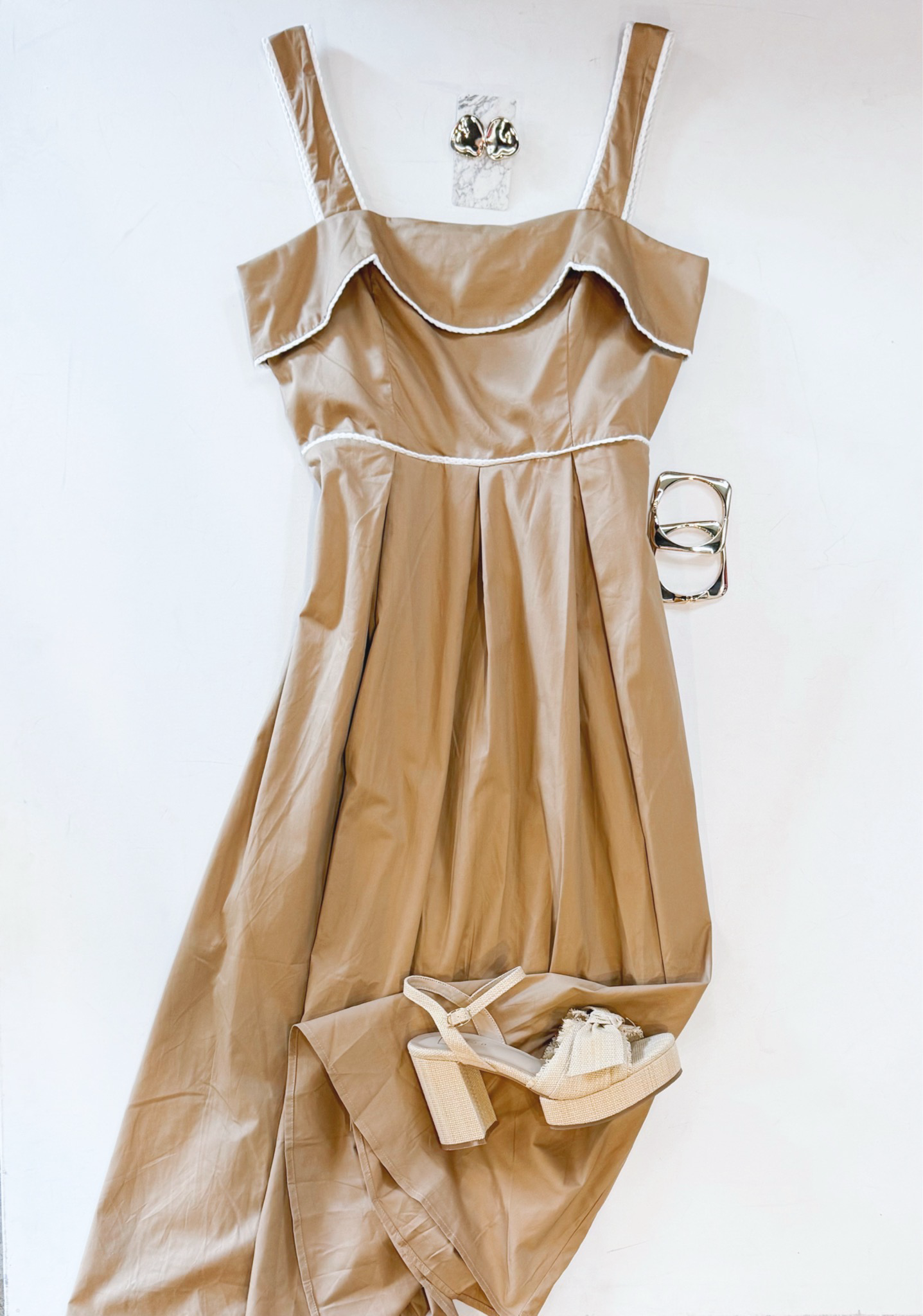 Salted Caramel Pleated Midi