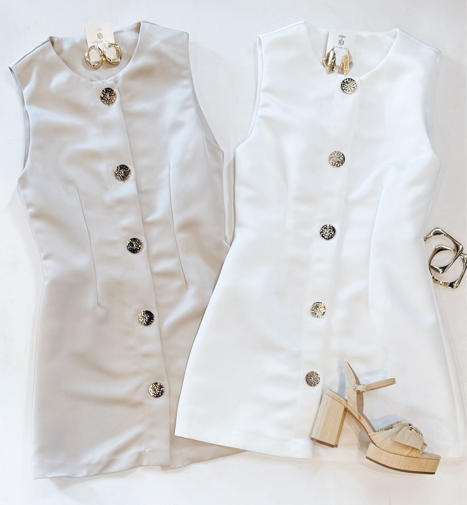 Sutton Shift Dress (Taupe)