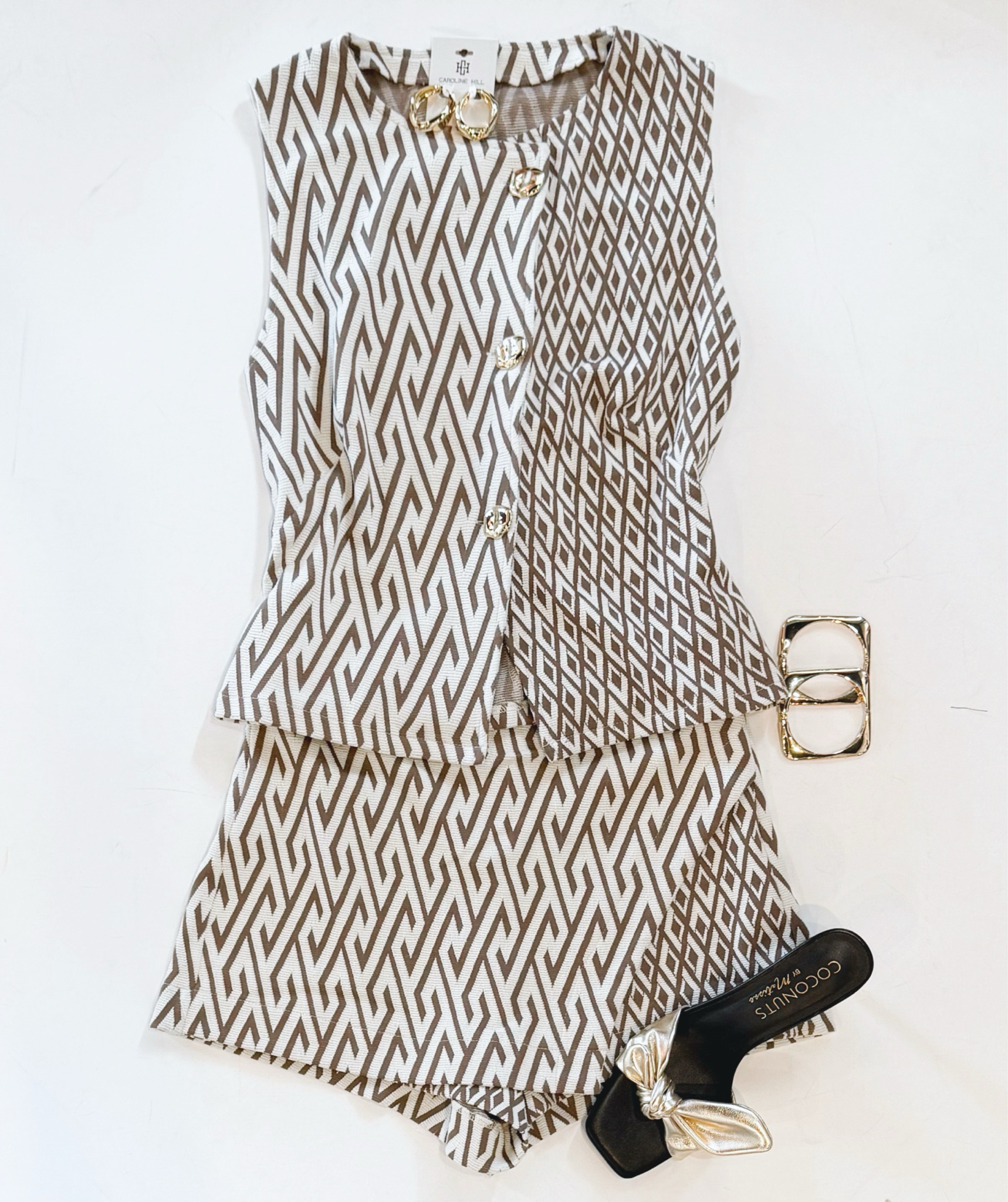 Greek Key Skort Set