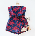 Berry Belted Cocktail Romper