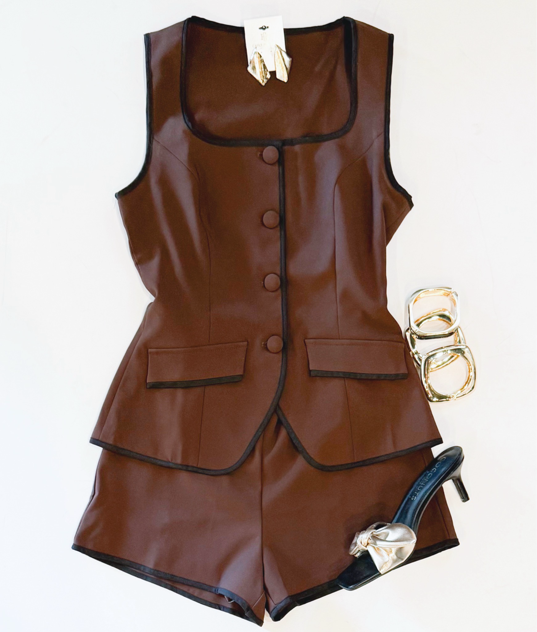 Out Of Office Espresso Romper