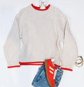 DECKING THE HALLS OATMEAL SWEATER