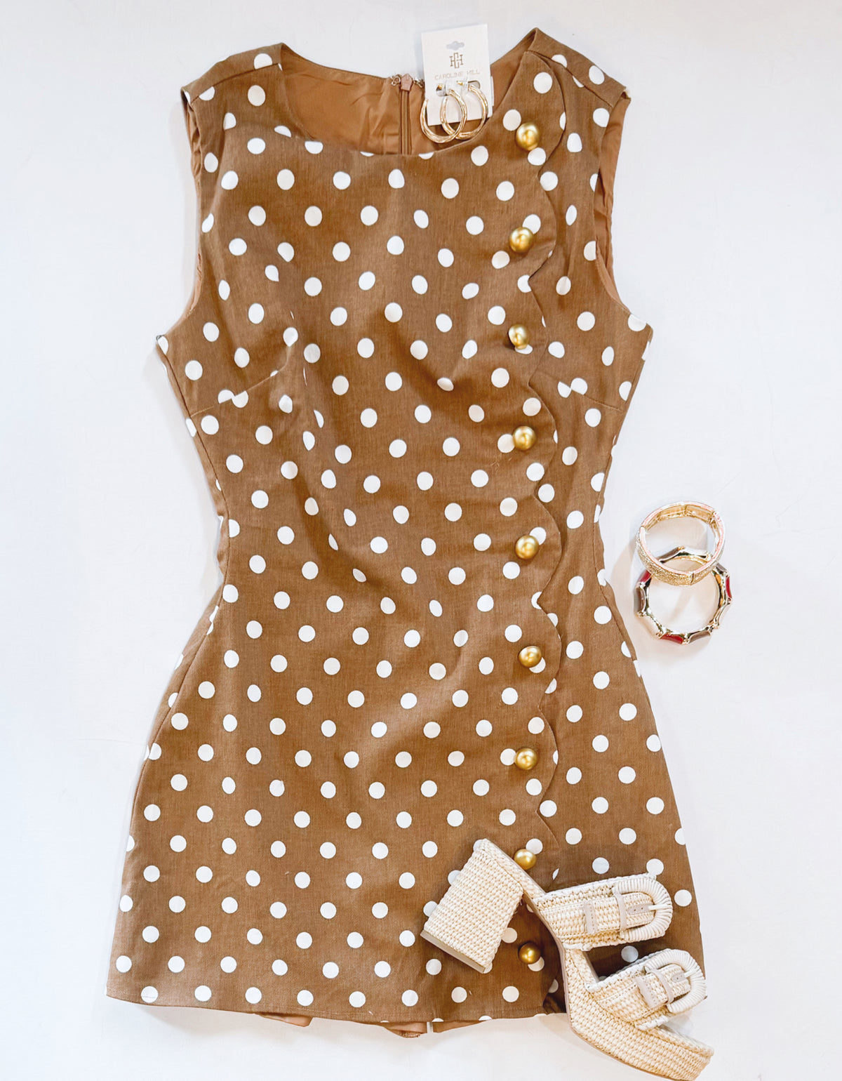 BUSINESS CLASS POLKADOT ROMPER