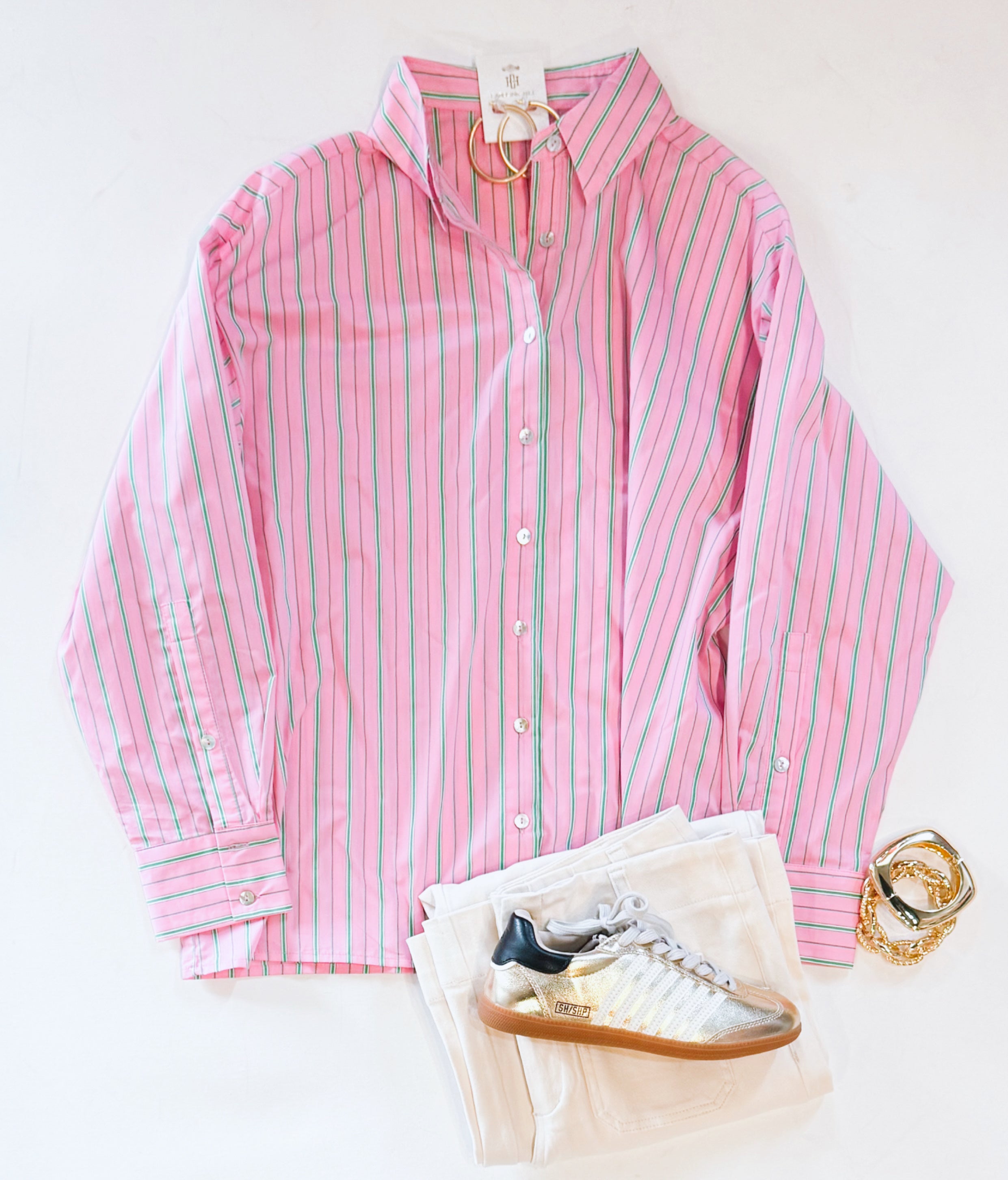 SPRING PINK OXFORD KNIT