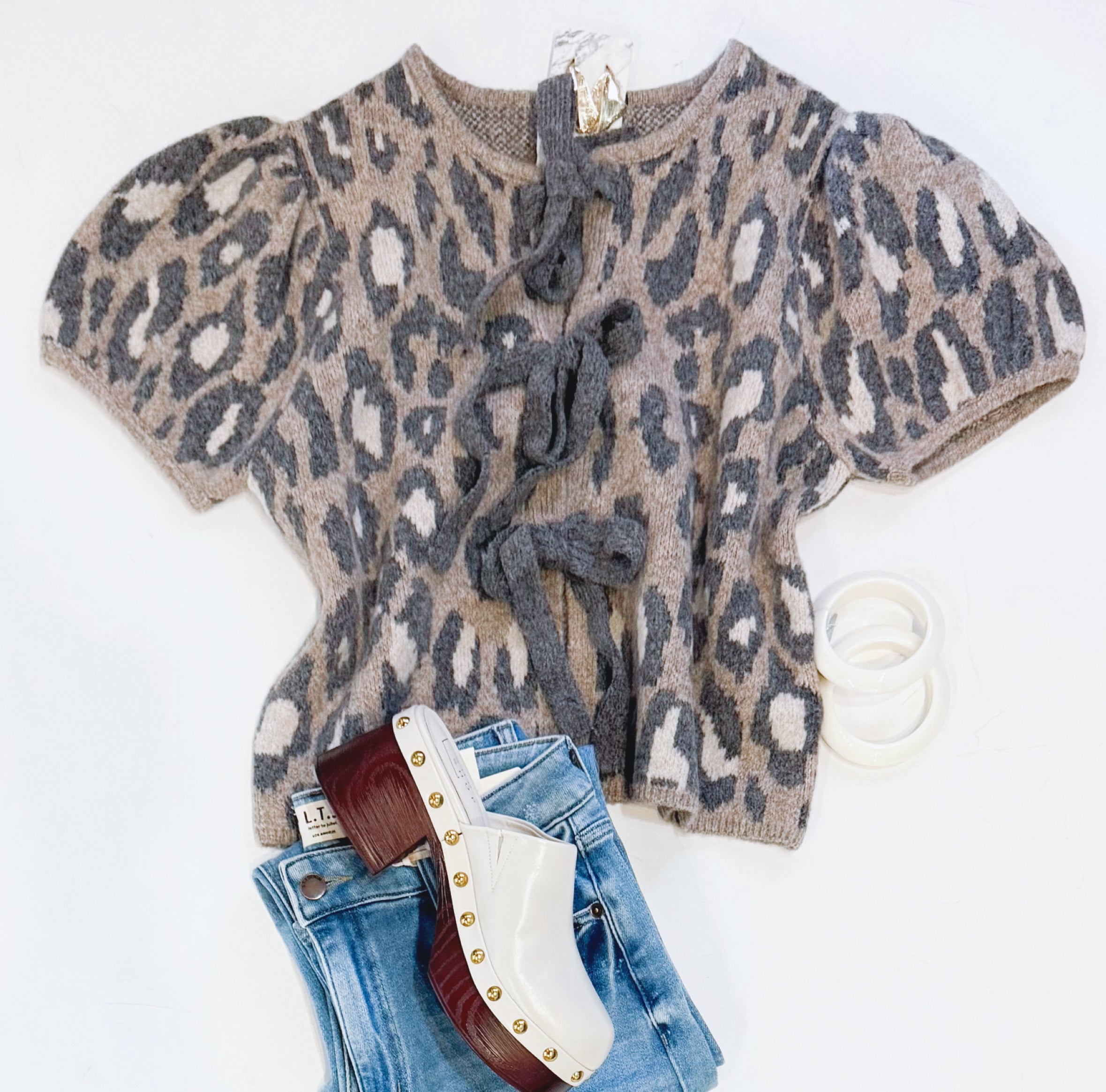 COZY LEOPARD CARDI