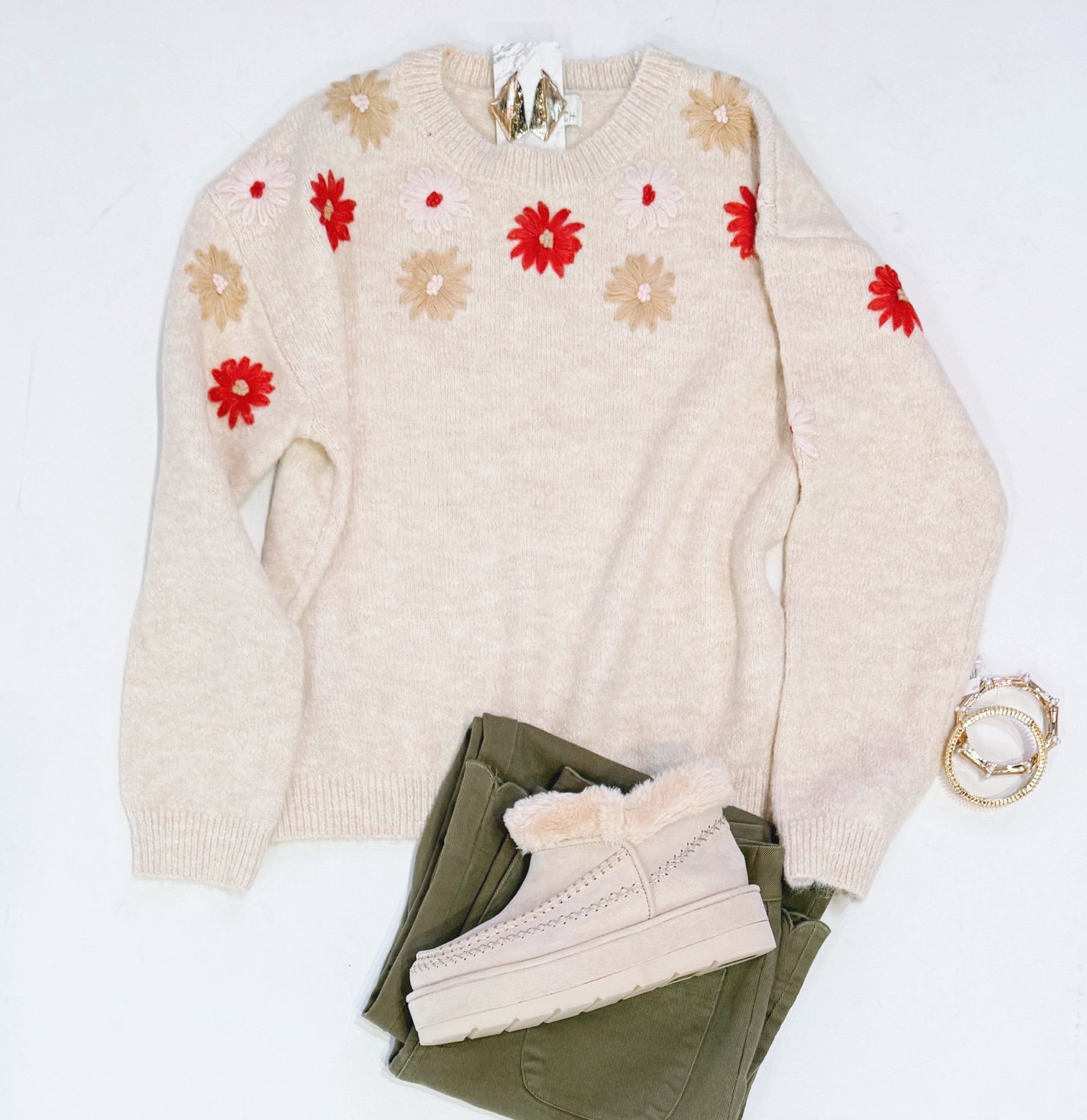 LIVING COLOR OATMEAL SWEATER