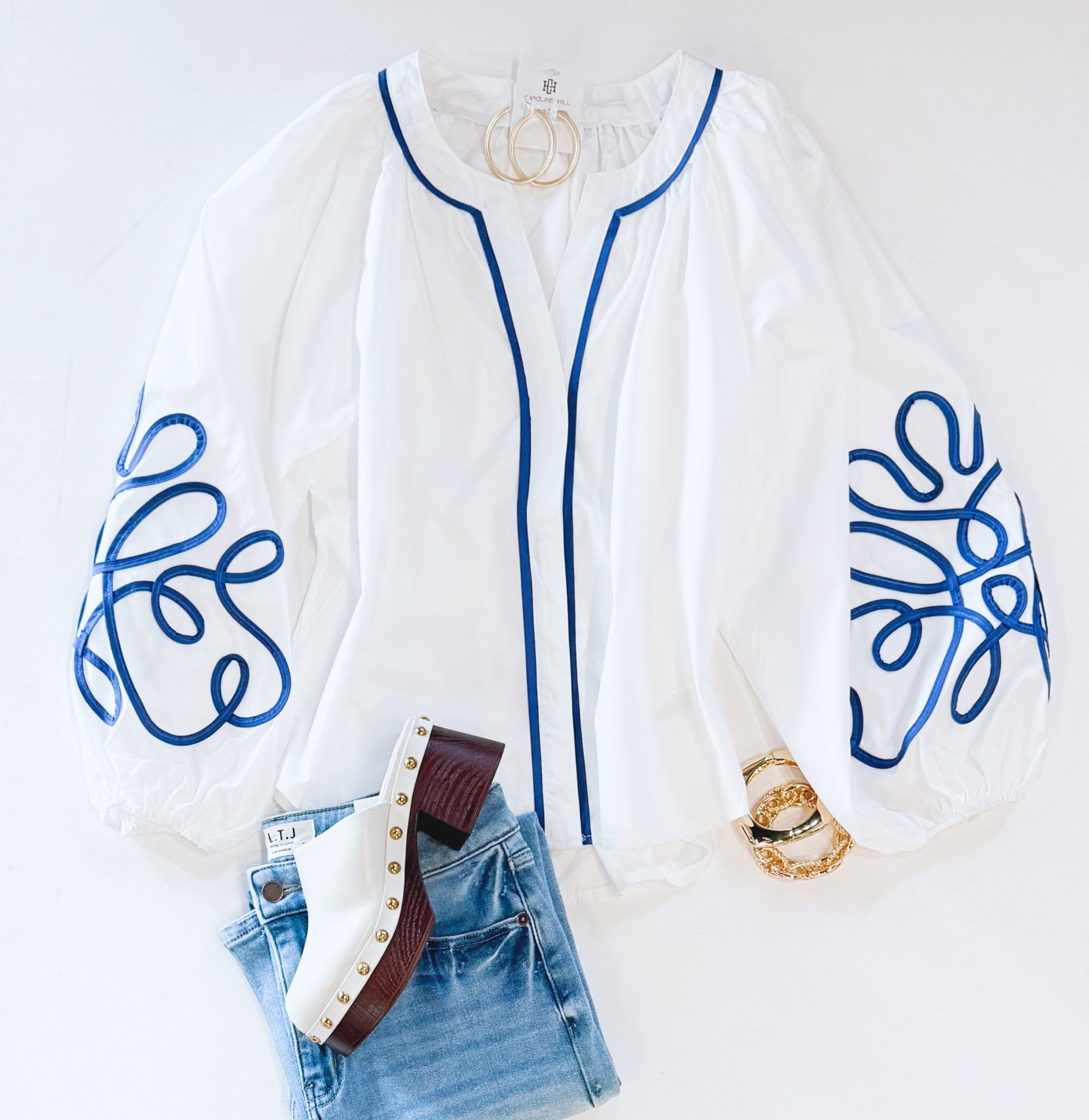 CLOUD 9 EMBROIDERED BLOUSE