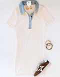 DENIM DOLL KNIT DRESS