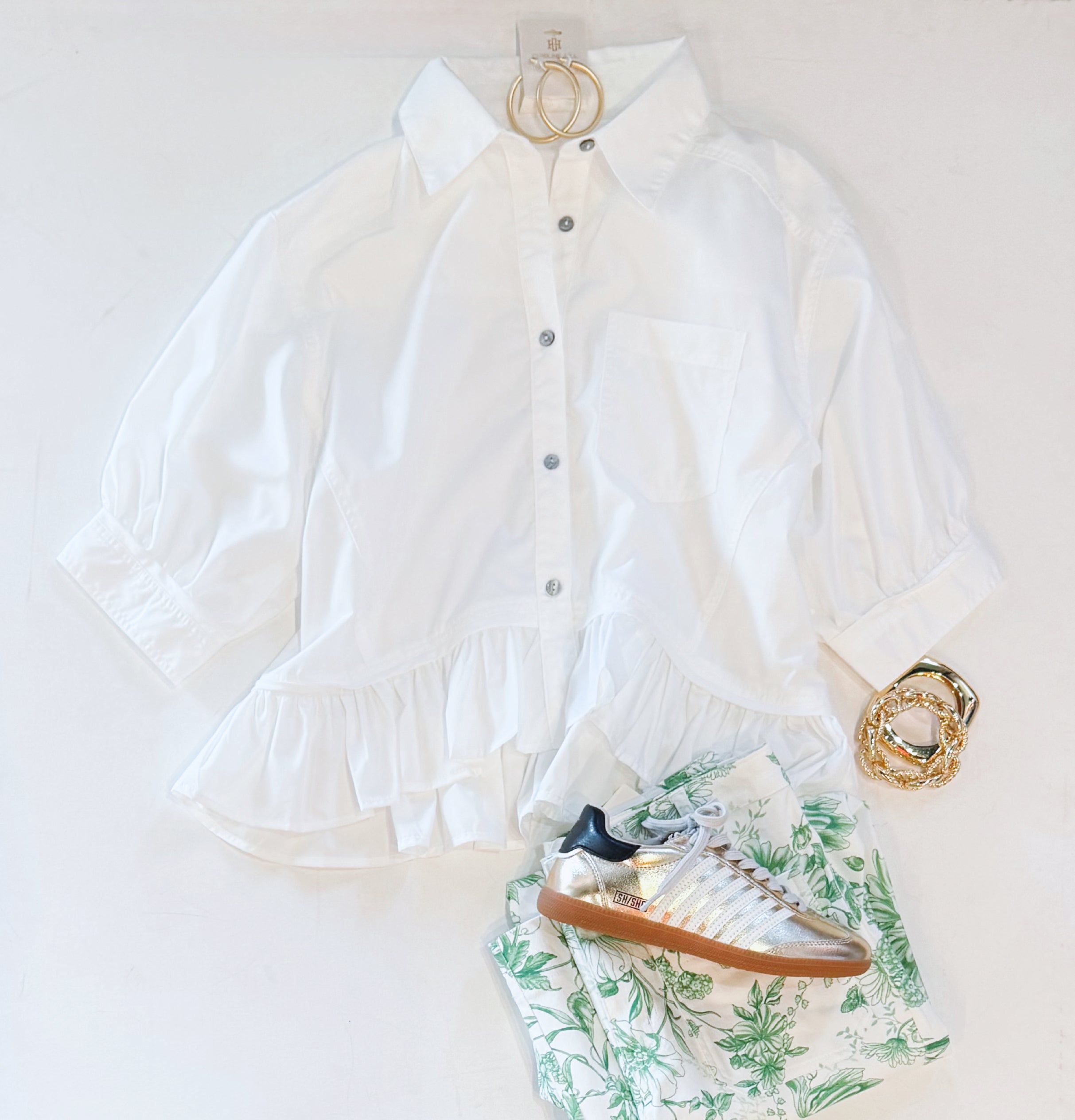MADE DIFFERENT RUFFLE BUTTONDOWN