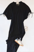 BLACK TSHIRT MIDI DRESS