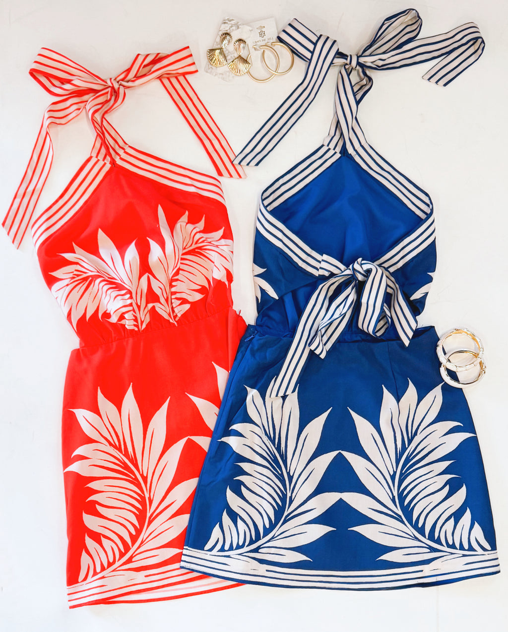 MAUI HALTER DRESS (BLUE)