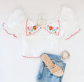 CANCUN EMBROIDERED CROP