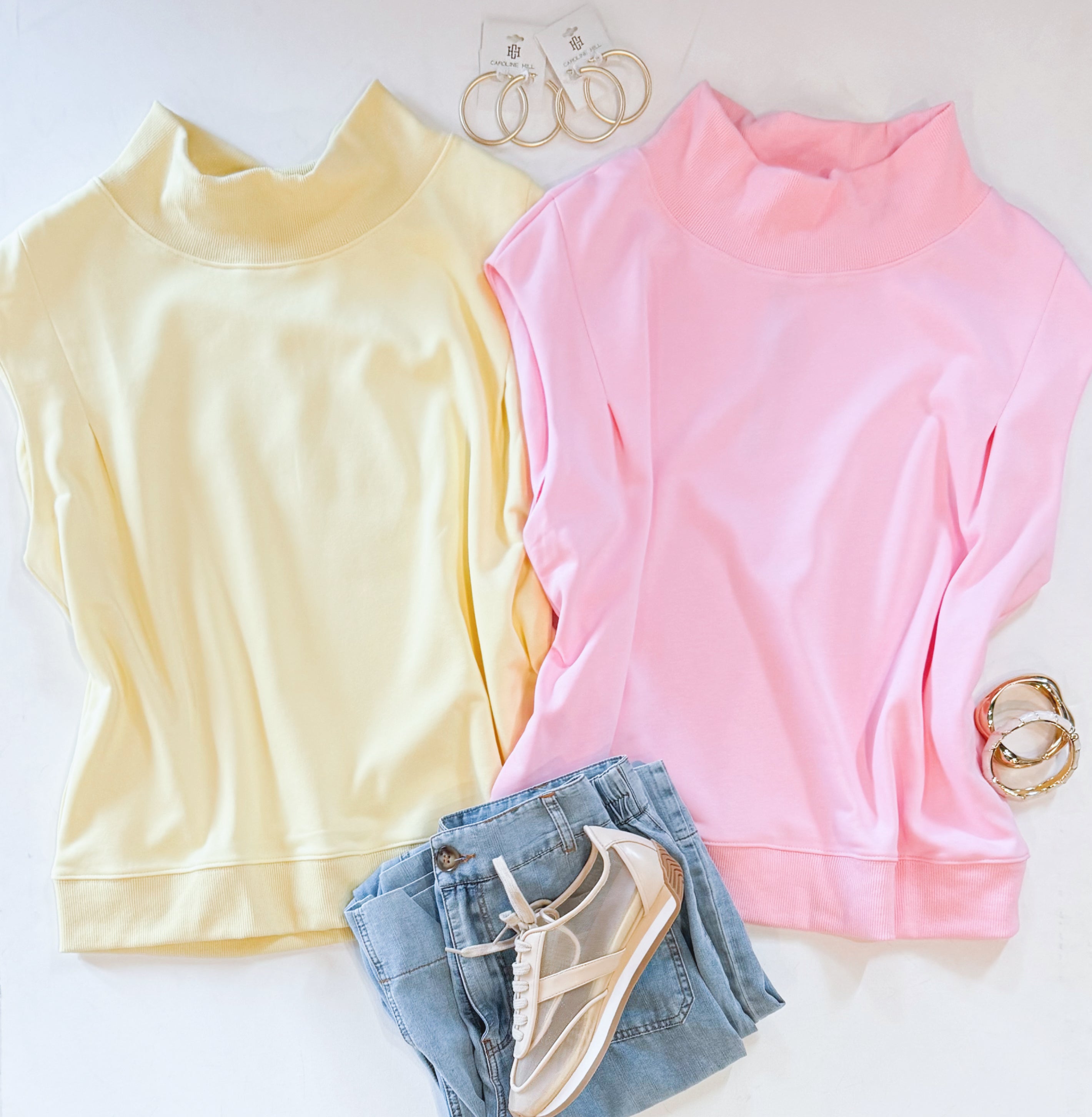 MOCKNECK POCKET SWEATS (BUBBLEGUM)