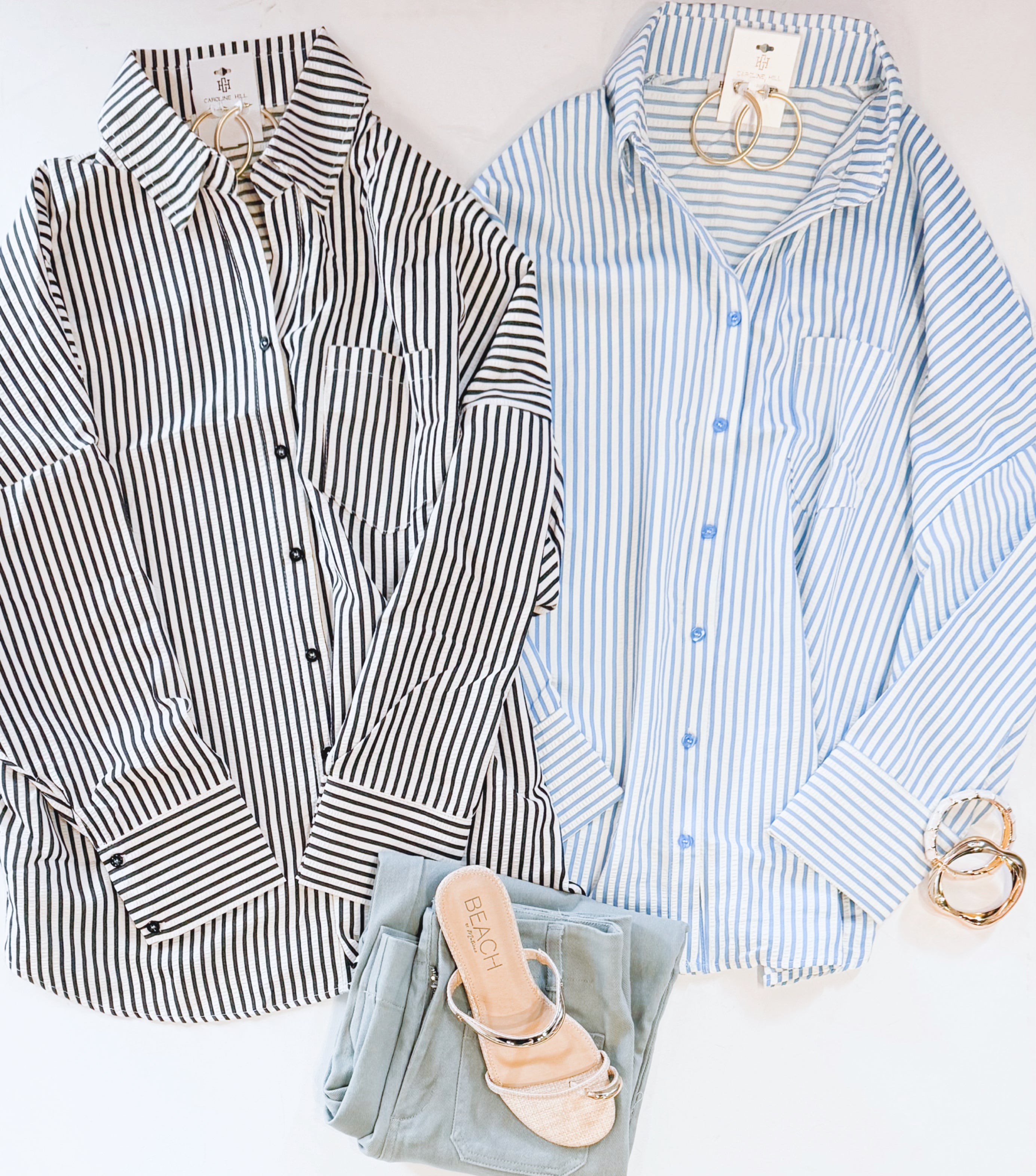 "SO RELAXED" OVERSIZED BUTTONDOWN (BLUE)