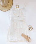 BEIGE BABE CUTOUT DRESS