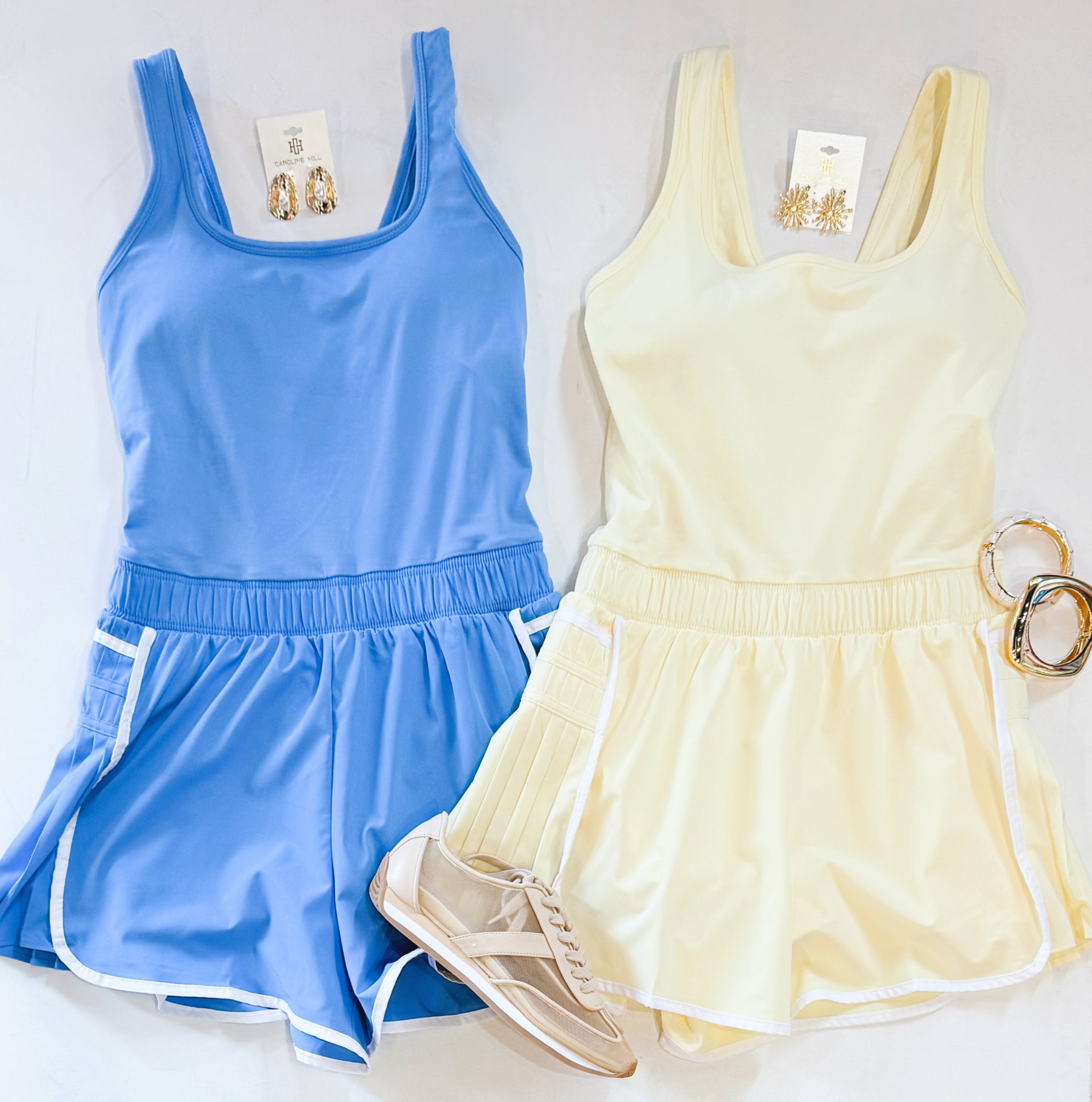 TENNIS CLUB ROMPER (LIGHT LEMON)