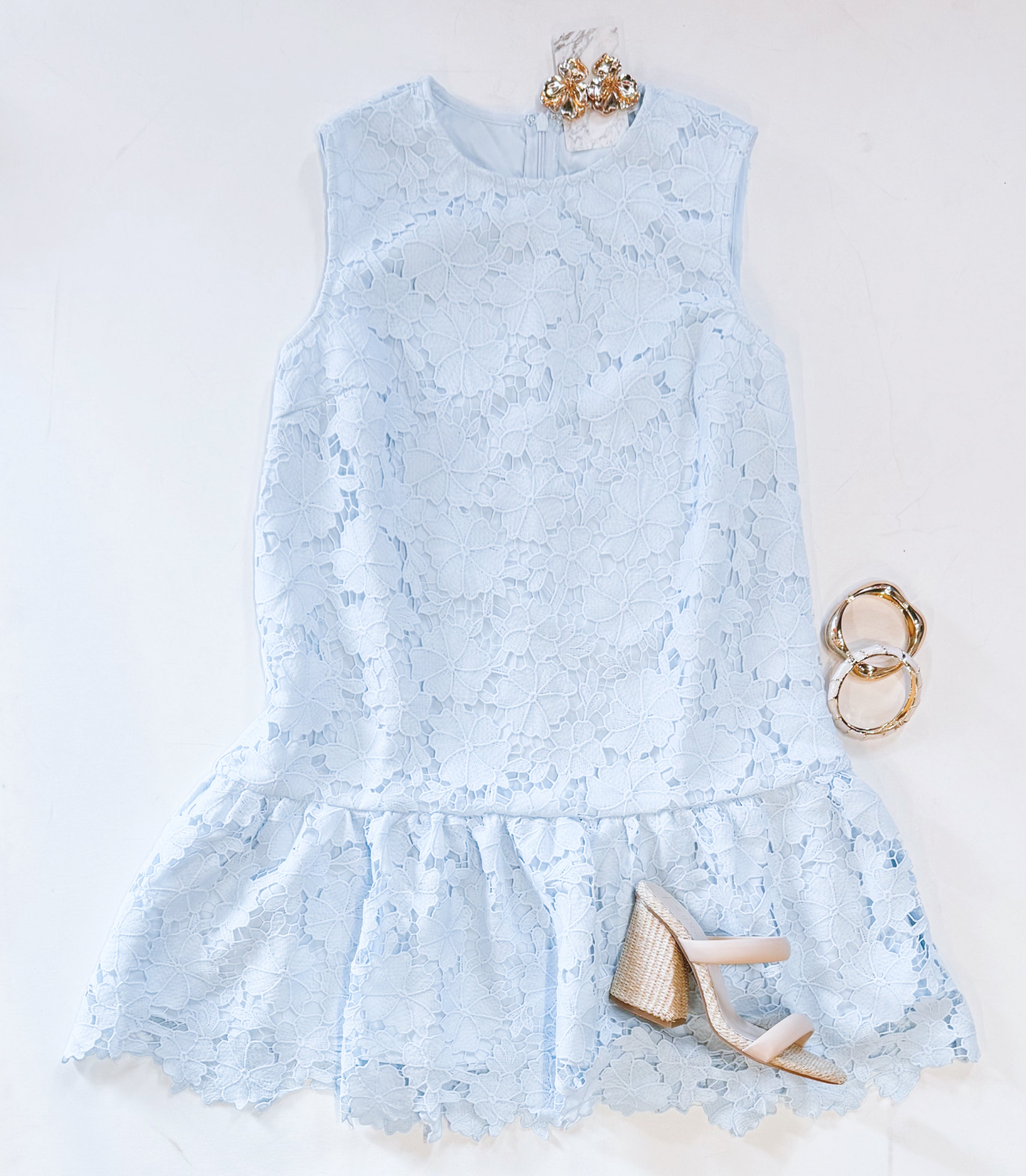 ROBINS EGG LACE DRESS