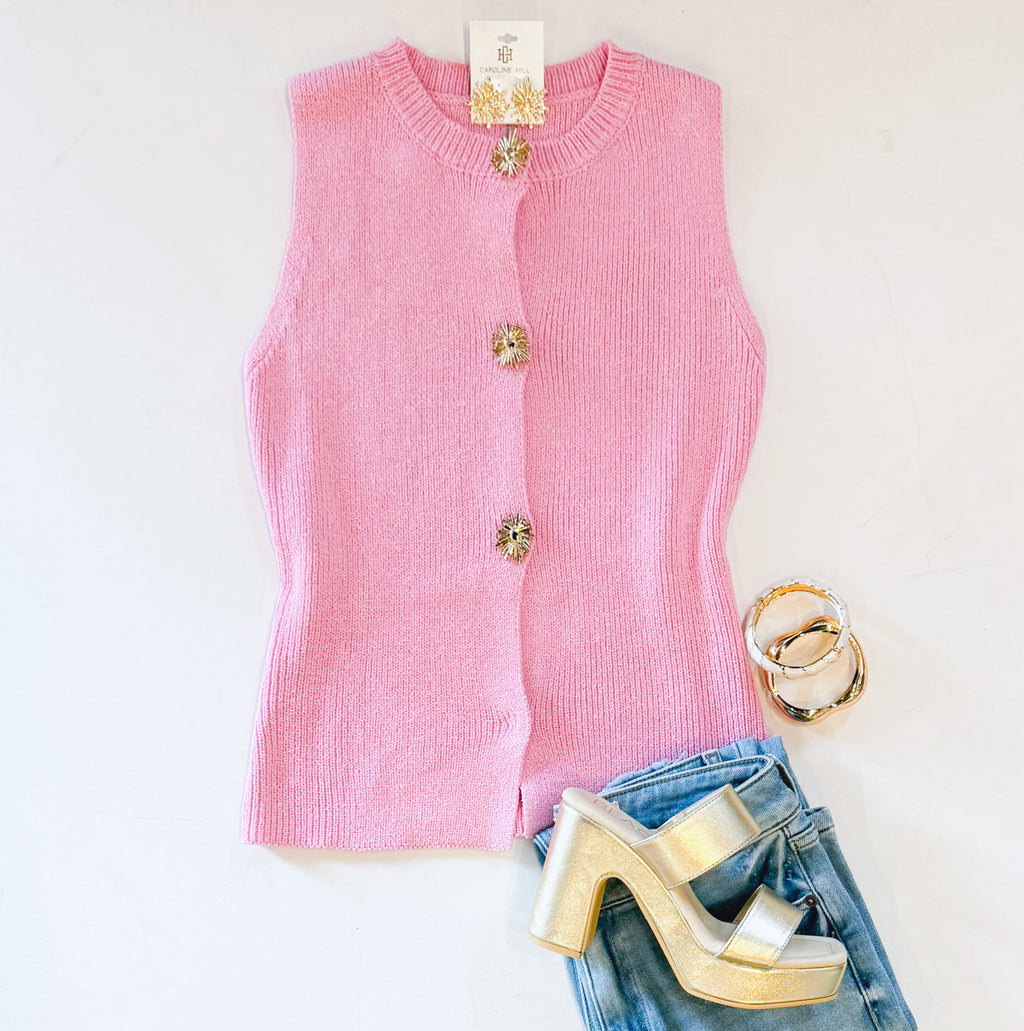 SUNBURST SLEEVELESS KNIT