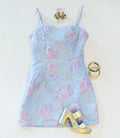VIOLET WATERS BROCADE DRESS