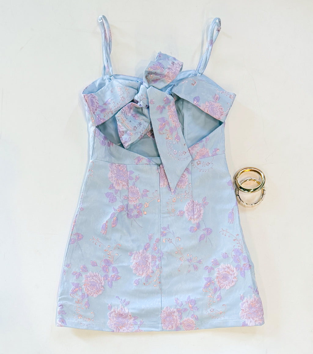 VIOLET WATERS BROCADE DRESS