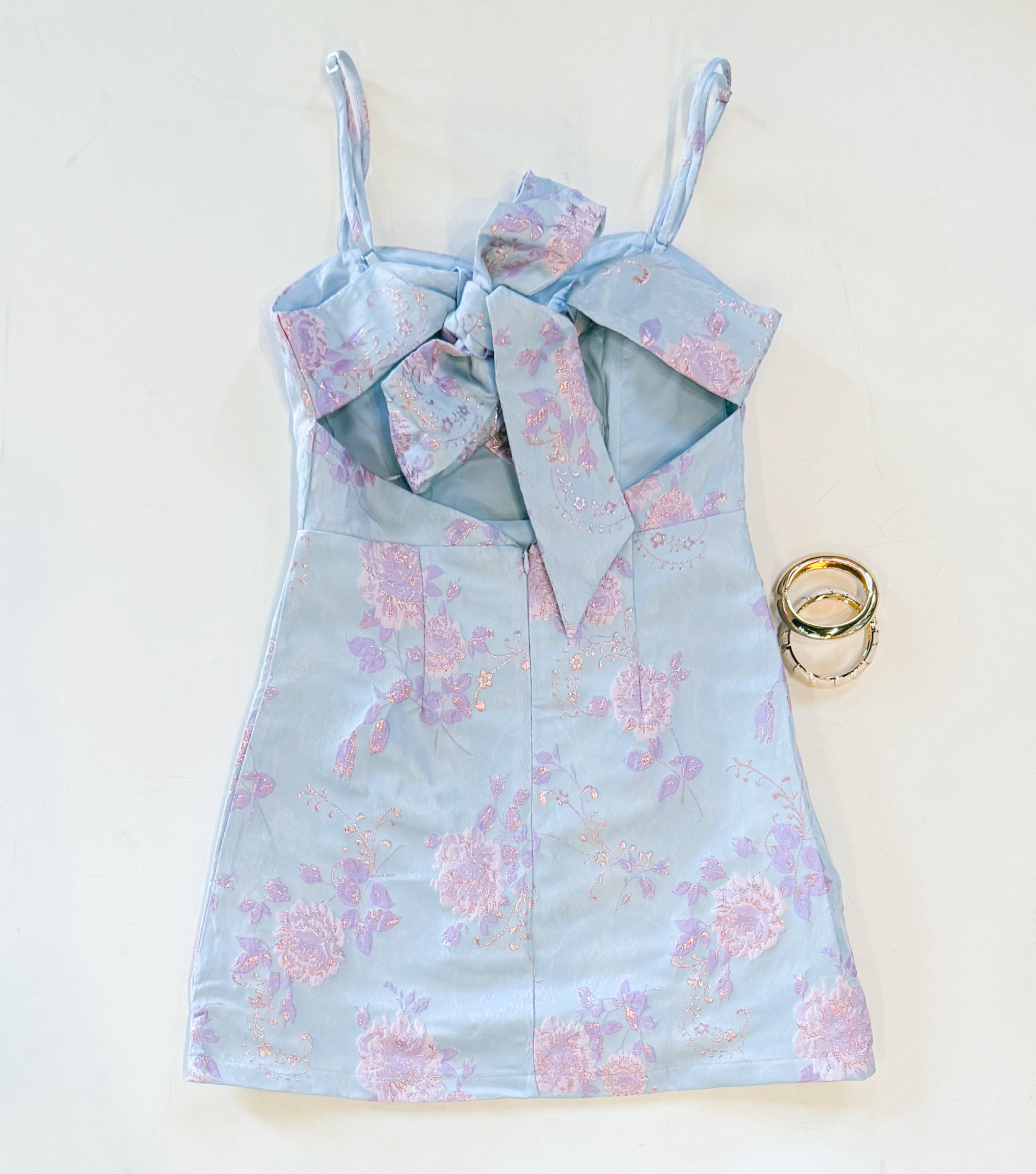 VIOLET WATERS BROCADE DRESS