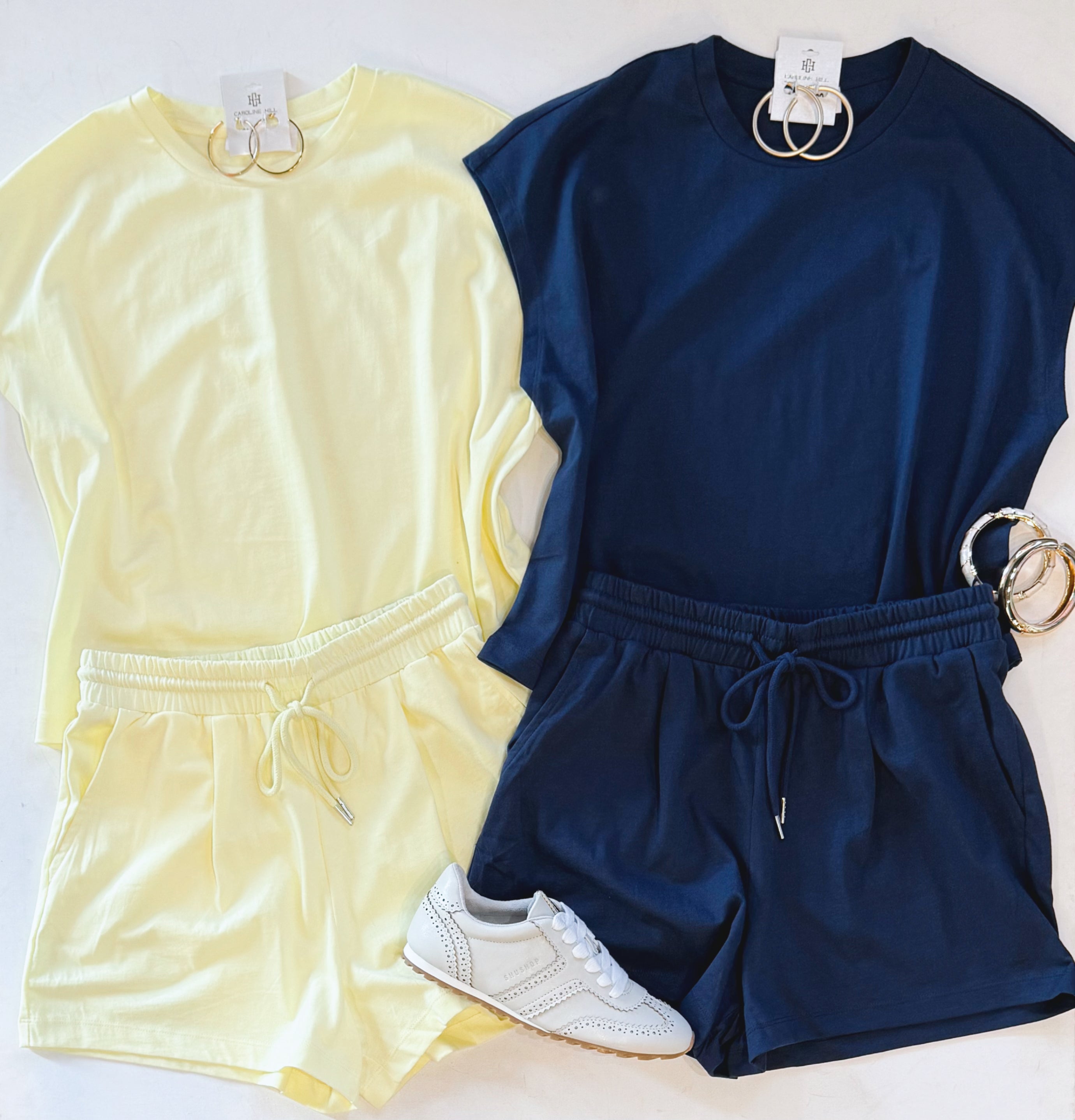 SUNDAY AFTERNOON SHORT SET (NAVY)
