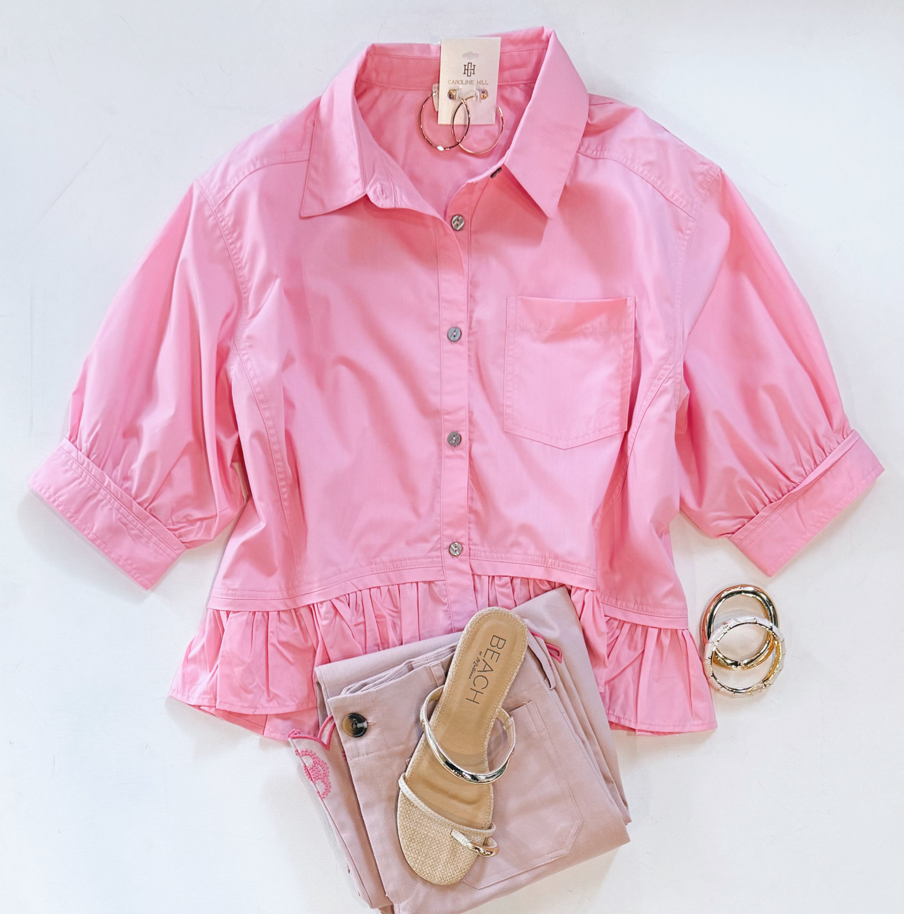 CANDY RUFFLE BUTTONDOWN