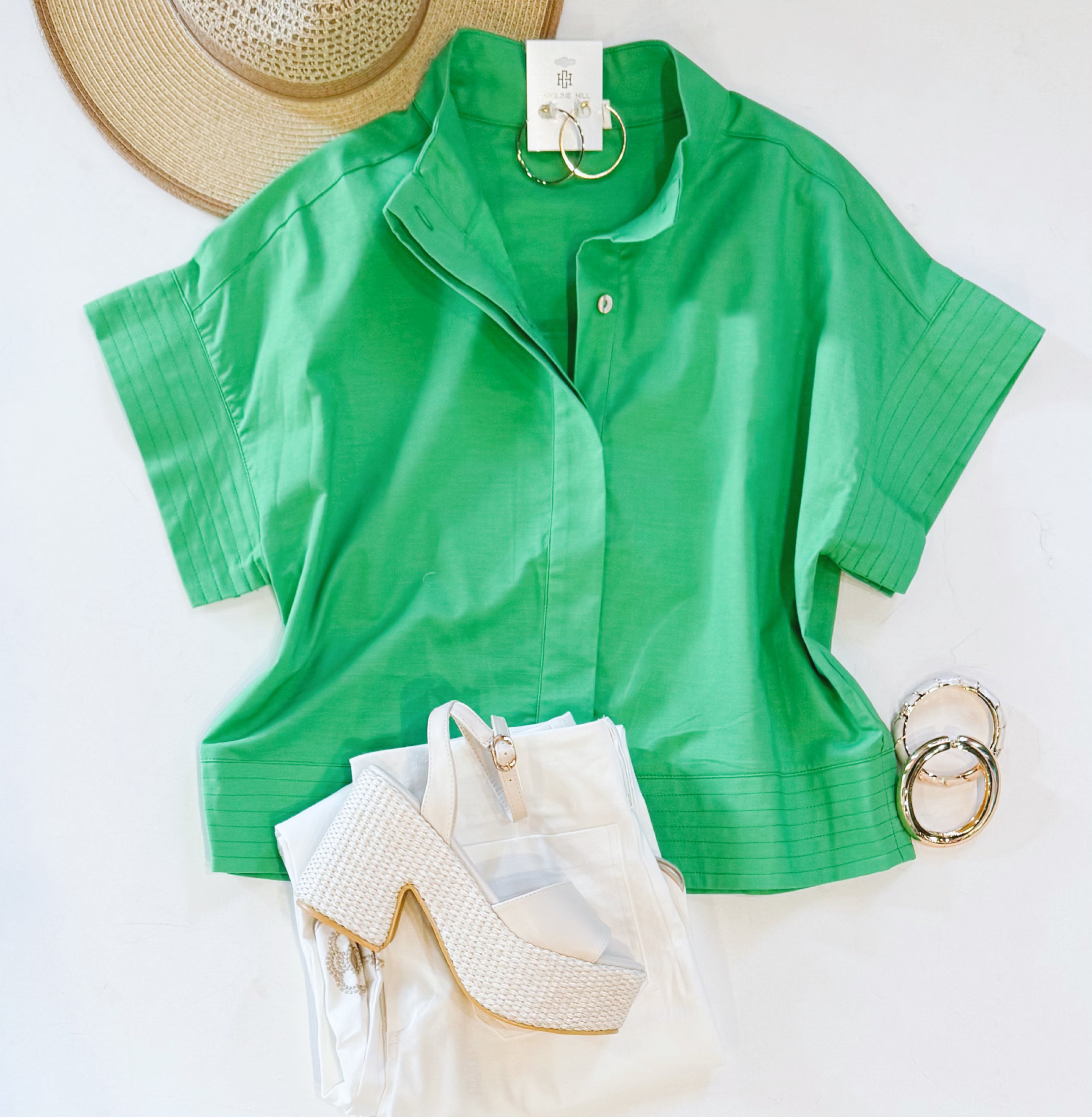 SPRING GREEN BUTTONDOWN
