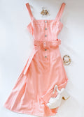 PEACHES DENIM MIDI DRESS