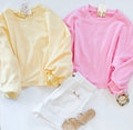 PLEATED SUMMER SWEATSHIRT (BUBBLEGUM)