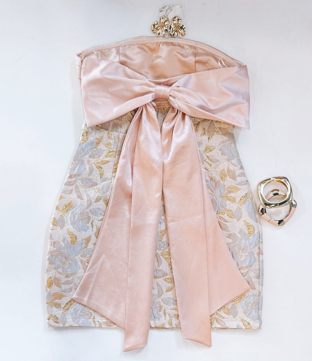 GOLDIE STRAPLESS EVENT DRESS