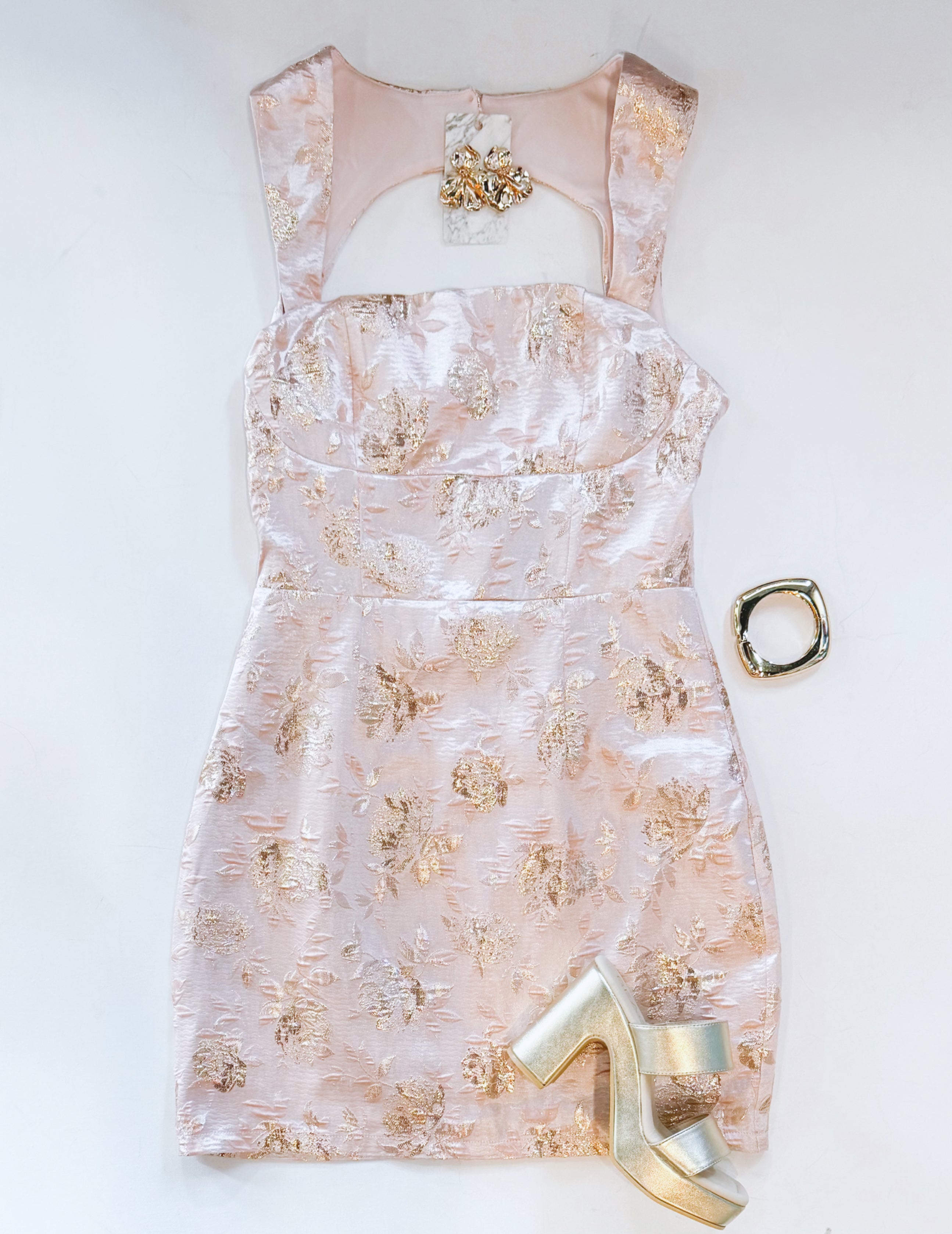 CHAMPAGNE PROBLEMS EVENT DRESS