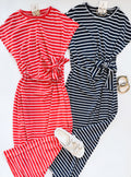 POOLSIDE ANKLE DRESS (NAVY)