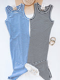 HARBOR RIBBED DRESS (BLACK)