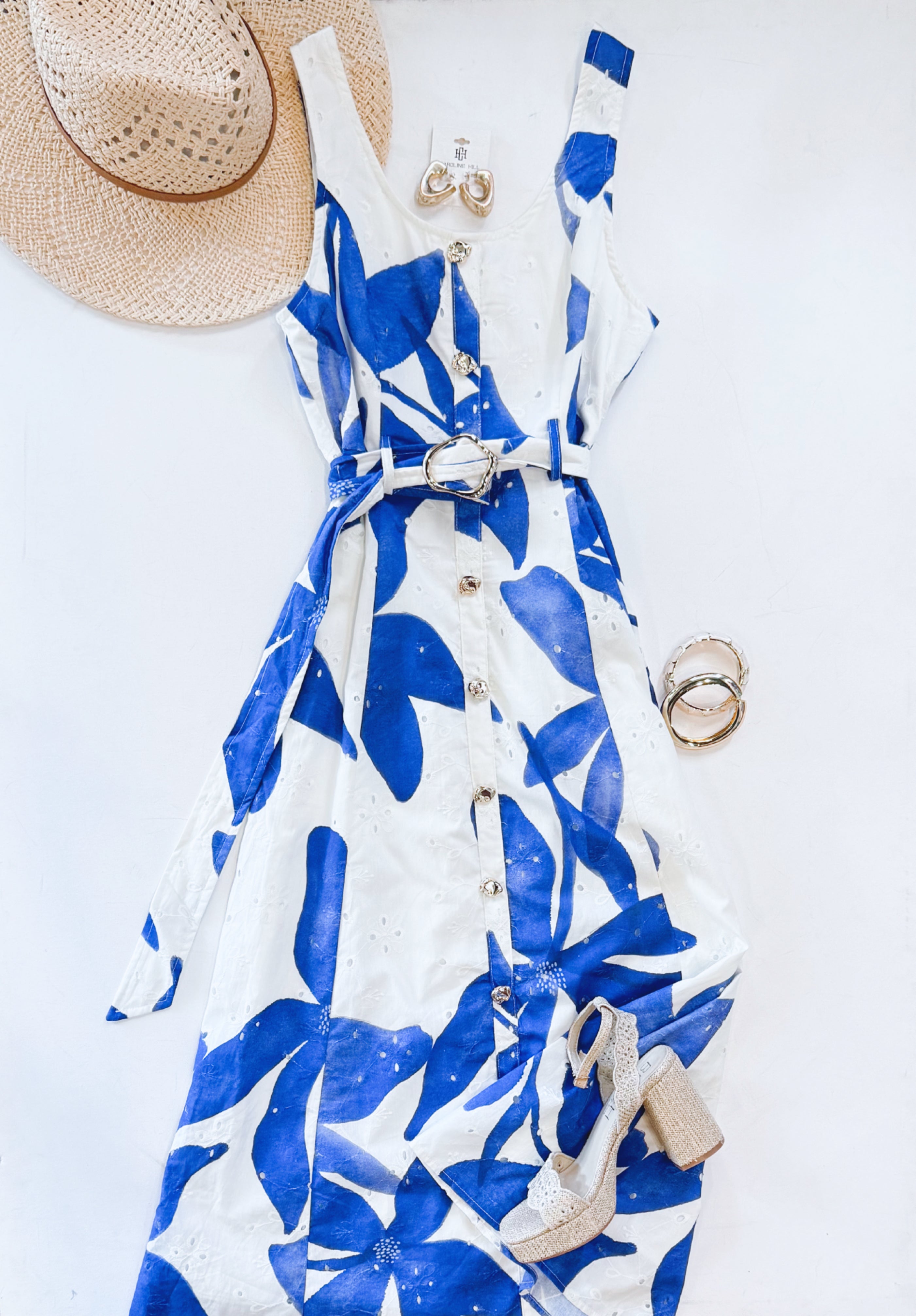 CRYSTAL WATERS BELTED MIDI