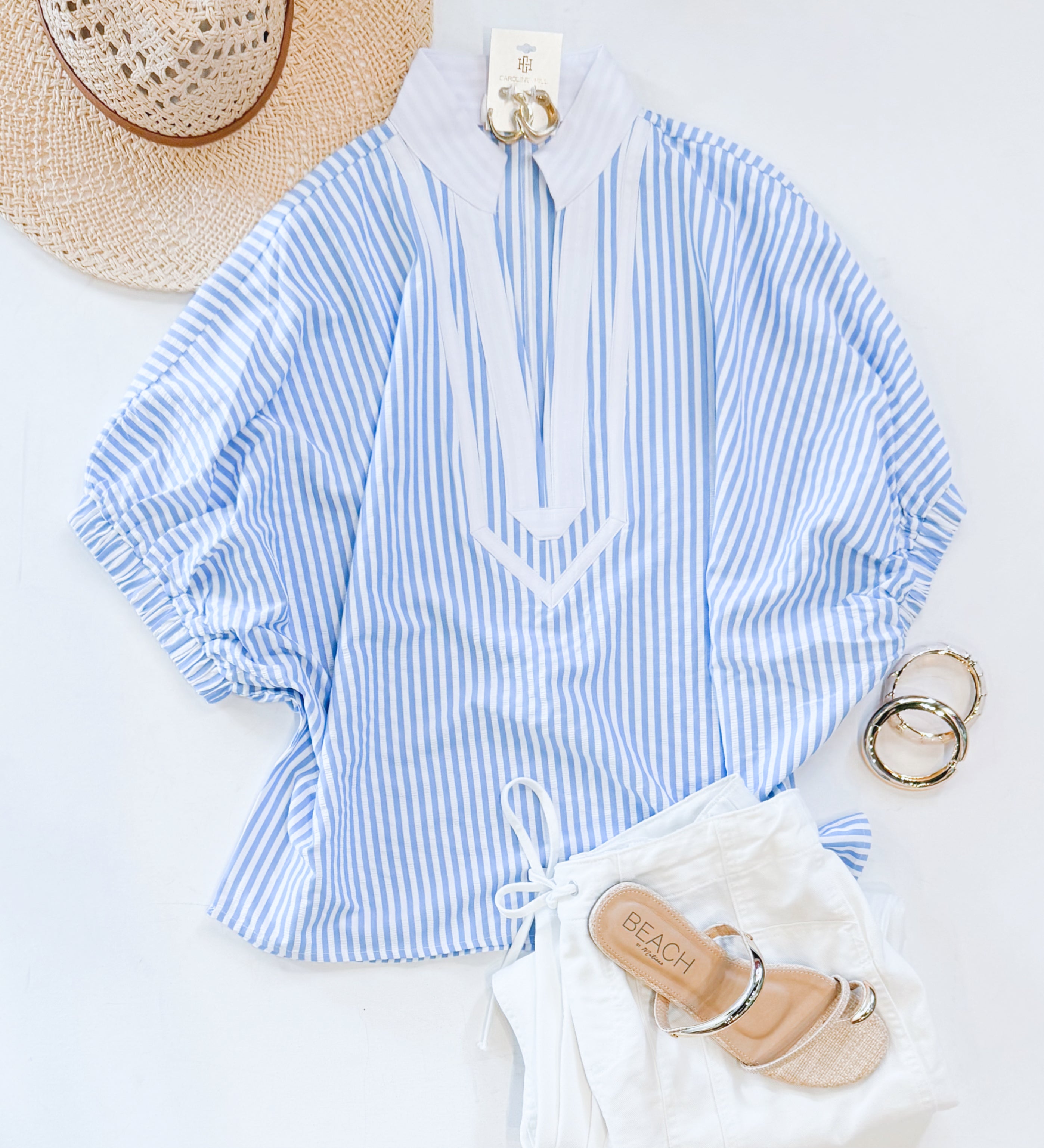 SO BREEZY SEERSUCKER TOP