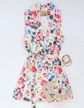 COMING UP ROSES DENIM DRESS