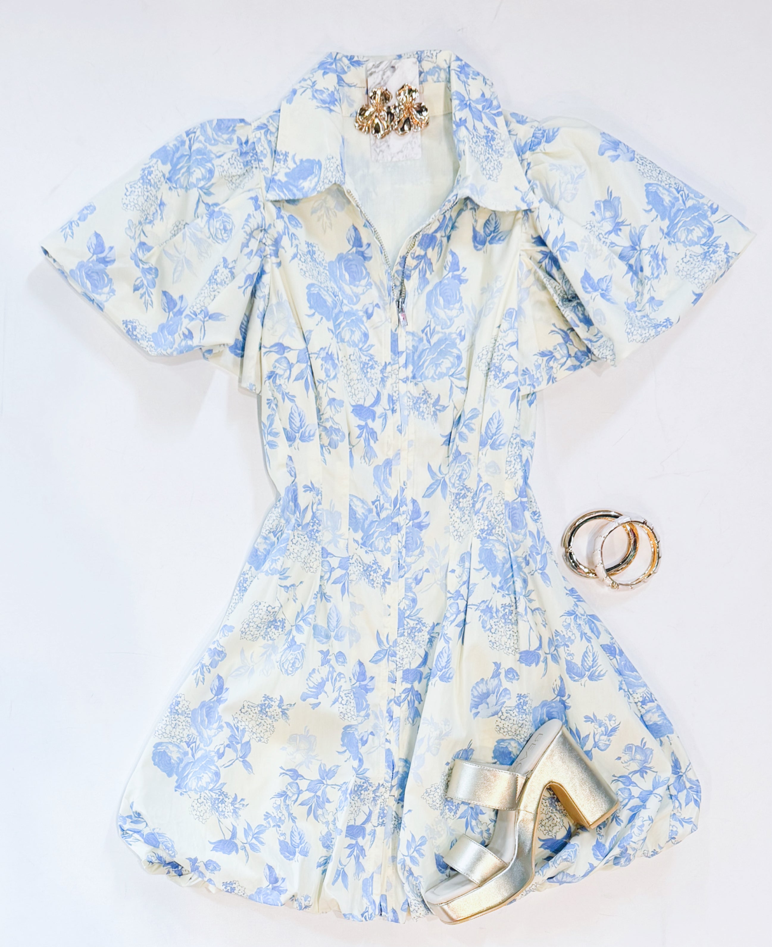BLUE WILLOW FLATTER ME DRESS