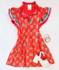 LIVING COLOR RUFFLE DRESS