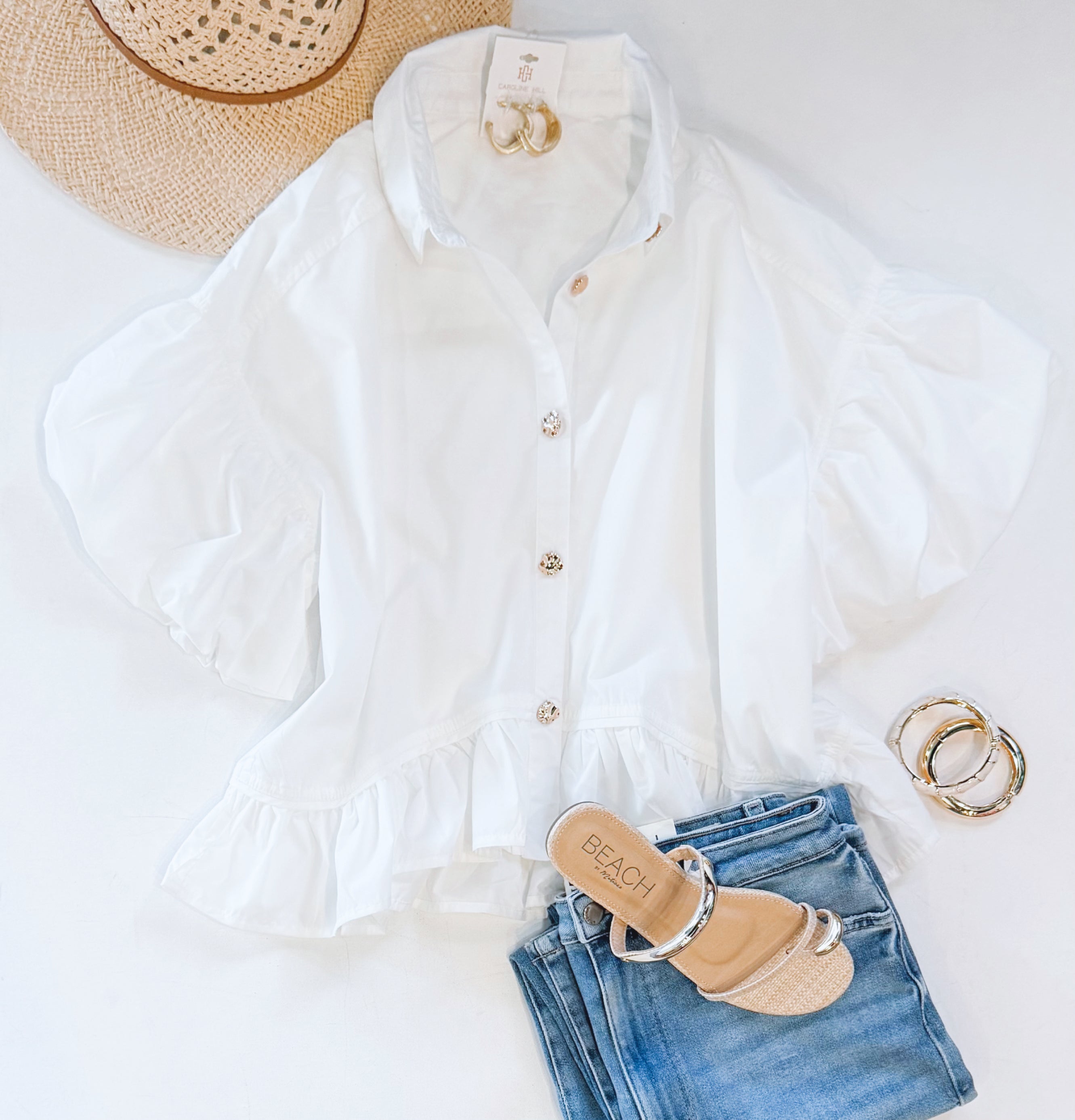 FANCY PANTS WHITE BUTTONDOWN