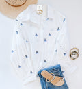 NANTUCKET EMBROIDERED BUTTONDOWN