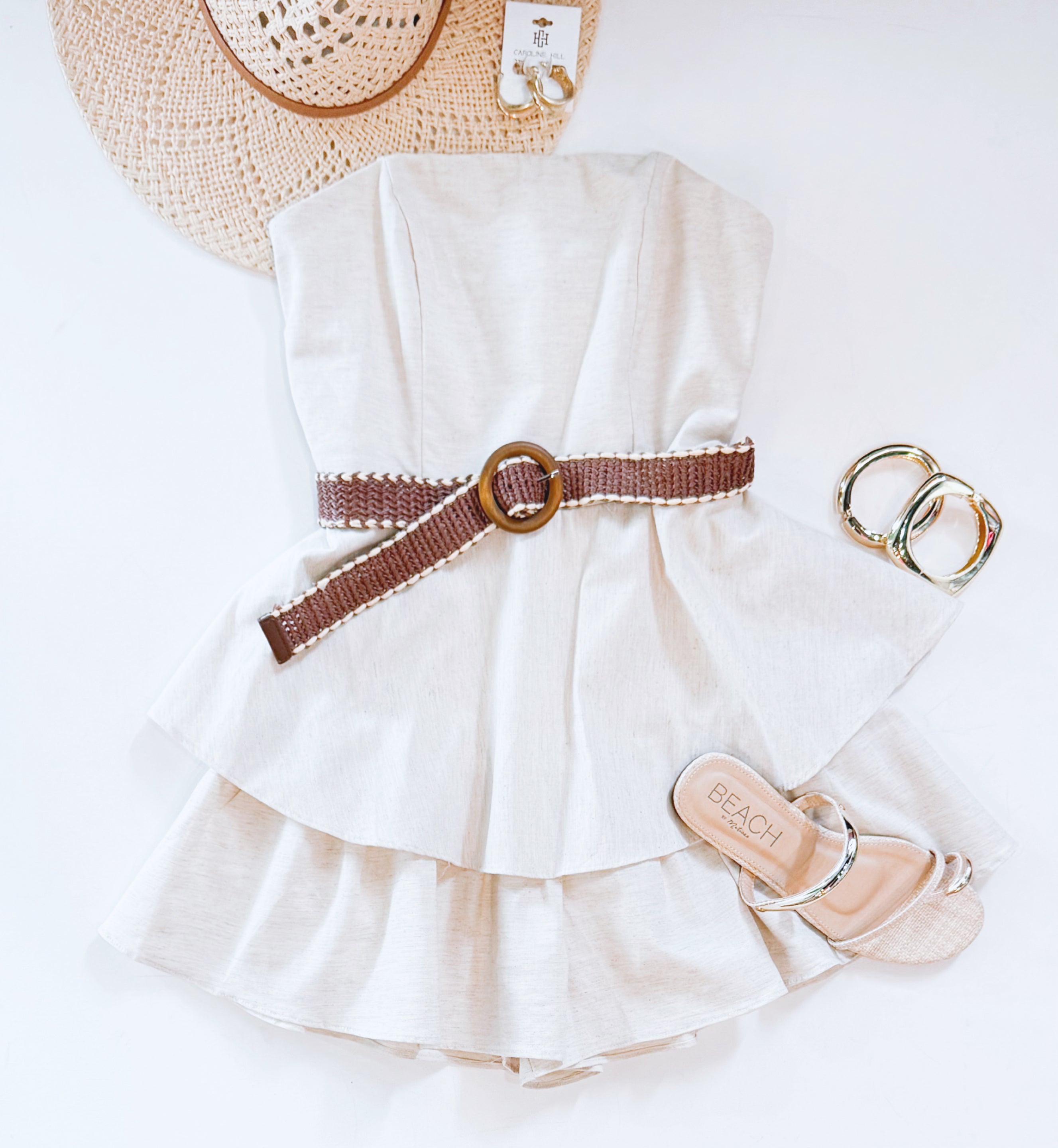 ISLAND FLIRT BELTED ROMPER
